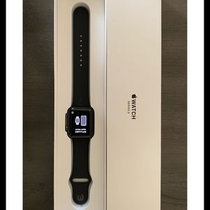 Series 3 Apple Watch with accessories